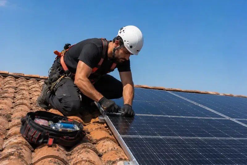 Maintenance et monitoring de panneaux solaires à Semussac